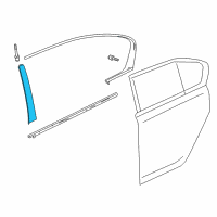 OEM 2017 Acura RLX Garnish, Right Rear Door Center Pillar Diagram - 72930-TY2-A01