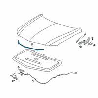 OEM 2022 Cadillac XT6 Front Weatherstrip Diagram - 84588697