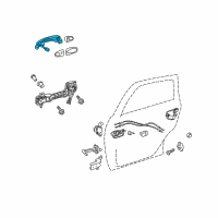 OEM Toyota Prius Plug-In Handle, Outside Diagram - 69211-74020-P2