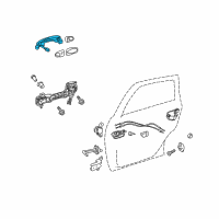 OEM 2013 Toyota Prius Handle, Outside Diagram - 69211-74020-P2