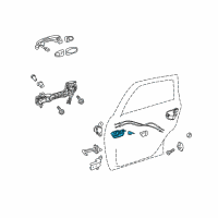 OEM 2012 Toyota Prius Plug-In Handle, Inside Diagram - 69205-47050-E0