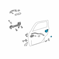 OEM 2012 Toyota Prius Lock Assembly Diagram - 69050-47070