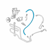 OEM 2004 Chevrolet Blazer Upper Return Hose Diagram - 7828506