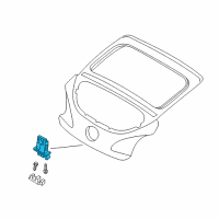 OEM Hyundai Rear Trunk Lock Latch Diagram - 81230-2V000