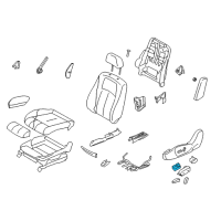 OEM Infiniti Front Seat Switch Assembly, Left Diagram - 87066-JL01A