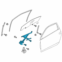 OEM 2012 Honda CR-Z Regulator Assembly, Right Front Door Diagram - 72211-SZT-003