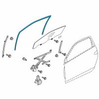 OEM 2014 Honda CR-Z Channel, Right Front Door Run Diagram - 72235-SZT-003