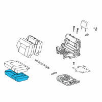 OEM 2010 Toyota Land Cruiser Seat Cushion Pad Diagram - 79335-60130