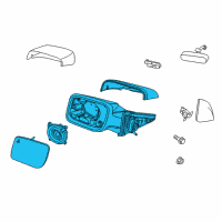 OEM 2014 Ford Police Interceptor Utility Mirror Outside Diagram - DB5Z-17682-XH