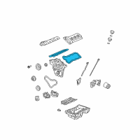 OEM GMC Acadia Valve Cover Gasket Diagram - 12591203