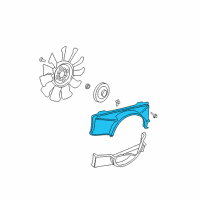 OEM 2004 Chevrolet Avalanche 2500 Shroud, Engine Coolant Fan Upper Diagram - 15088326