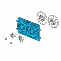 OEM 2008 Pontiac G6 Fan Shroud Diagram - 20757667