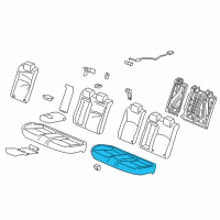 OEM 2018 Honda Civic Pad, Rear Seat Cushion Diagram - 82137-TEG-A41