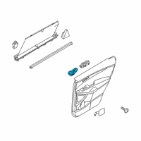 OEM Kia Sorento Inside Door Handle Assembly, Left Diagram - 82610C6000SA1