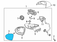 OEM 2022 Buick Envision Mirror Glass Diagram - 39115533