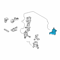 OEM Toyota Camry Rear Mount Diagram - 12372-0V020