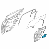 OEM Hyundai Ioniq Motor Assembly-Power Window Regulator Rear, LH Diagram - 83450-G2000