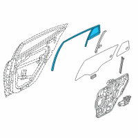 OEM Hyundai Ioniq Run Assembly-Rear Door Window Glass RH Diagram - 83541-G2000