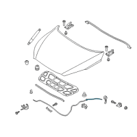 OEM Kia Sorento Cable Assembly-Hood Latch Diagram - 81190C6000