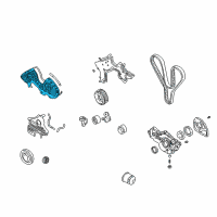 OEM 2009 Kia Sportage Gasket-Timing Belt Cover Diagram - 2136637500