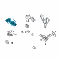 OEM 2003 Kia Optima Cover Assembly-Timing Belt Front Diagram - 2136137500