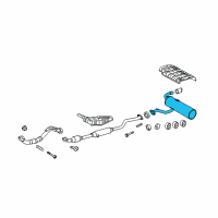 OEM Scion Muffler & Pipe Diagram - 17430-28611