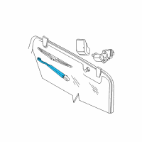 OEM Jeep Wrangler JK Arm&Blade-Rear WIPER Diagram - 68002490AB