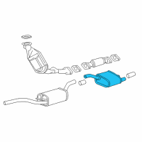 OEM 2001 Ford Focus Rear Muffler Diagram - YS4Z-5A289-AB