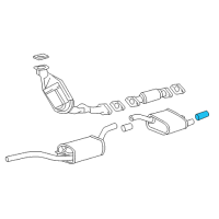 OEM Ford Tailpipe Extension Diagram - 6S4Z-5255-AA