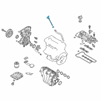 OEM Hyundai Accent Oil Level Gauge Rod Assembly Diagram - 26611-2B601