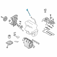 OEM Kia Soul Oil Level Gauge Rod Assembly Diagram - 266112B601