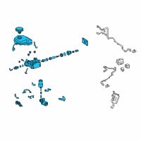 OEM Lexus Brake Booster Assy, W/Master Cylinder Diagram - 47050-60081
