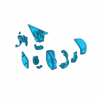 OEM 2020 Acura TLX Mirror Assembly, Driver Side Door (Fathomless Black Pearl) (R.C.) Diagram - 76250-TZ3-A32ZM