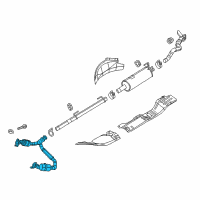 OEM Ram 1500 Exhaust Pipe And Converter Diagram - 68273127AA