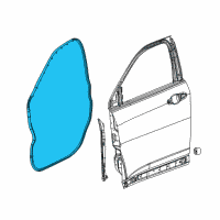 OEM 2017 Jeep Compass WEATHERSTRIP-Front Door Opening Diagram - 68242104AA