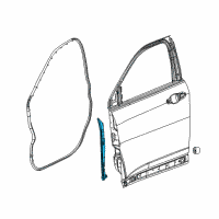 OEM 2021 Jeep Compass WEATHERSTRIP-Front Door Opening Diagram - 68242105AA