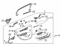 OEM 2021 Cadillac CT5 Belt Weatherstrip Diagram - 84690107