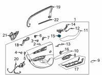 OEM 2021 Cadillac Escalade Window Switch Diagram - 84280468