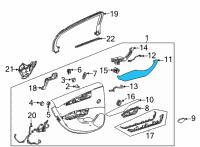 OEM 2022 Cadillac CT5 Armrest Diagram - 84410805