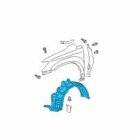 OEM Lexus RX350 Shield Sub-Assy, Front Fender Splash, LH Diagram - 53806-0E010