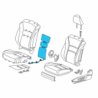 OEM 2017 Honda Accord Heater, Right Front Seat-Back Diagram - 81124-T3L-A41