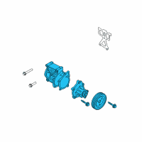 OEM 2014 Hyundai Tucson Pump Assembly-Coolant Diagram - 25100-2G000