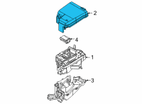 OEM 1992 Hyundai Elantra Map Lamp Assembly Diagram - 92850-28000-BP