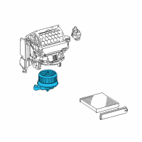 OEM Lexus NX300h Motor Sub-Assy, Blower Diagram - 87103-78030