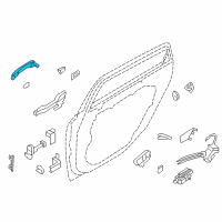 OEM Hyundai Equus Door Handle Assembly, Exterior Diagram - 82651-3N000