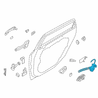 OEM Hyundai Equus Latch & Actuator Assembly-Rear Door, RH Diagram - 81420-3N030