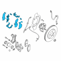 OEM 2012 Nissan Altima Hardware Kit-Front Disc Brake Pad Diagram - D1080-JA00A