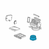 OEM Honda Odyssey Motor Assembly W/Fan Diagram - 79310-TK4-A41