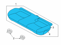 OEM Toyota Yaris Cushion Assembly Diagram - 71460-WB015