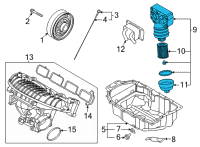 OEM 2022 Kia Sorento FILTER ASSY-OIL Diagram - 263102S002